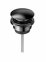 Донный клапан Clik-clak латунь Glossy Black  универсальный для раковины 