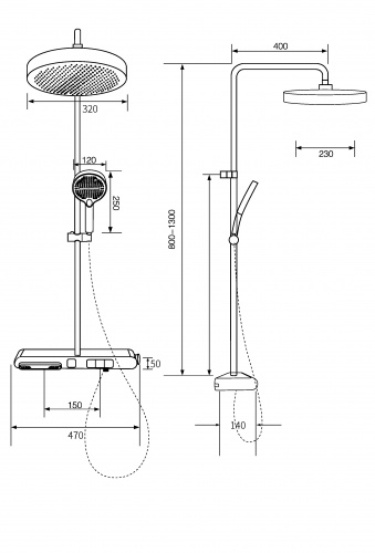 MILLEAU InnoSpa MLV29223PDD (MW / GM) душевая система  фото 11